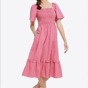 Draper James Pink Striped Dress